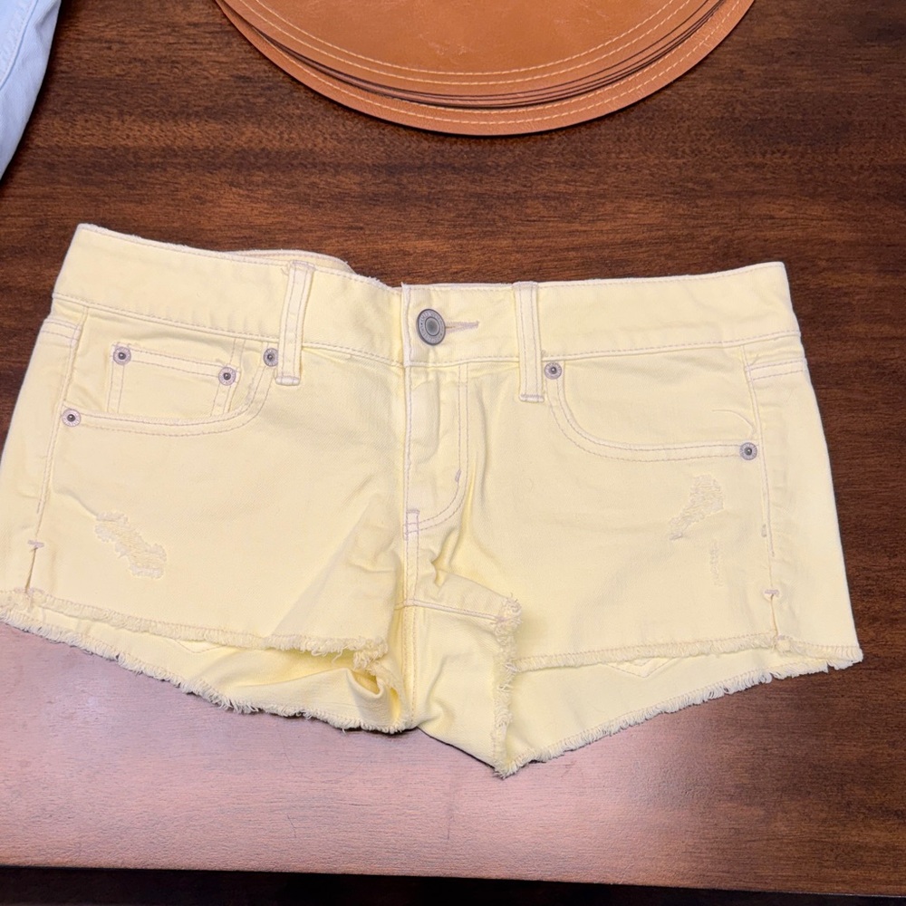 American Eagle Outfitters Yellow Jean Shorts